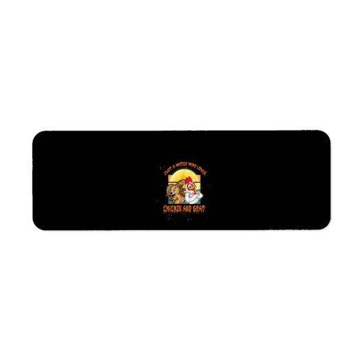Funny Chicken and Goat Halloween Costume Gift Etiket (Voorkant)