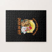 Funny Chicken and Goat Halloween Costume Gift Legpuzzel (Horizontaal)