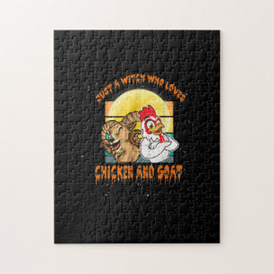 Funny Chicken and Goat Halloween Costume Gift Legpuzzel