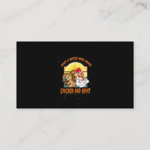 Funny Chicken and Goat Halloween Costume Gift Visitekaartje