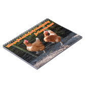 Funny Chicken and Rooster Memories with Funny Afbe Notitieboek (Linkerzijde)