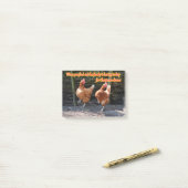 Funny Chicken and Rooster Memories with Funny Afbe Post-it® Notes (Op bureau)