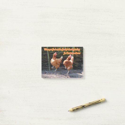 Funny Chicken and Rooster Memories with Funny Afbe Post-it® Notes (Op bureau)