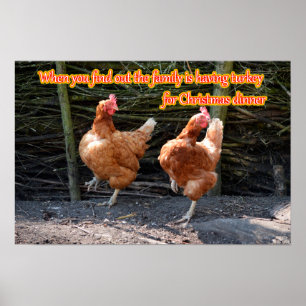 Funny Chicken and Rooster Memories with Funny Afbe Poster