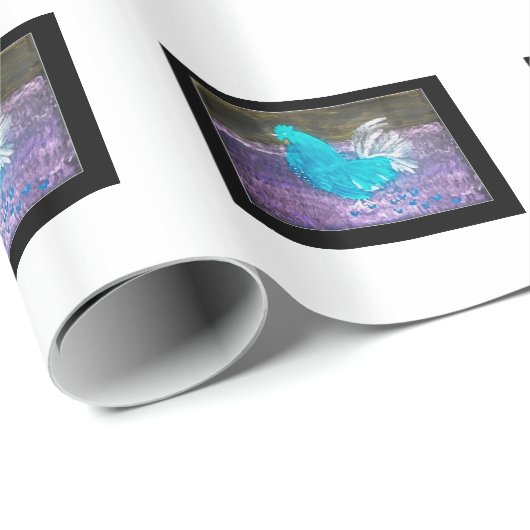 Funny Chicken Art Roosters Cadeaupapier (Rol Hoek)