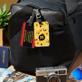 Funny Chicken Bagagelabel