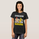 Funny Chicken Banana Dance Meme For Kids & Adu T-shirt (Voorkant volledig)