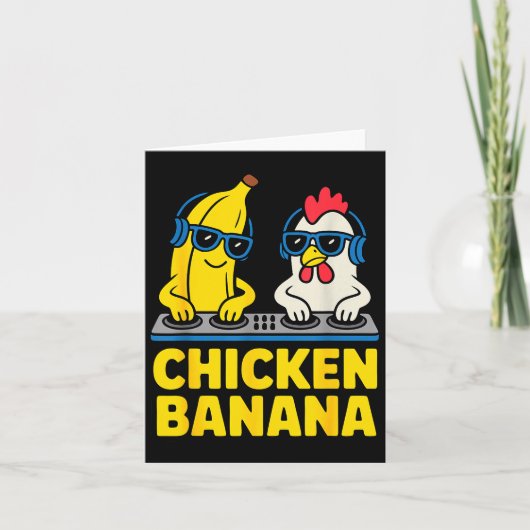Funny Chicken Banana  Kaart (Voorkant)