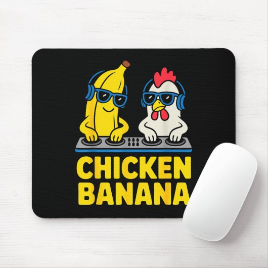 Funny Chicken Banana  Muismat (Met muis)