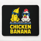 Funny Chicken Banana  Muismat (Voorkant)