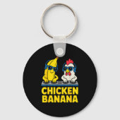Funny Chicken Banana  Sleutelhanger (Voorkant)