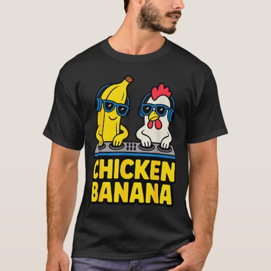 Funny Chicken Banana T-shirt (Voorkant)