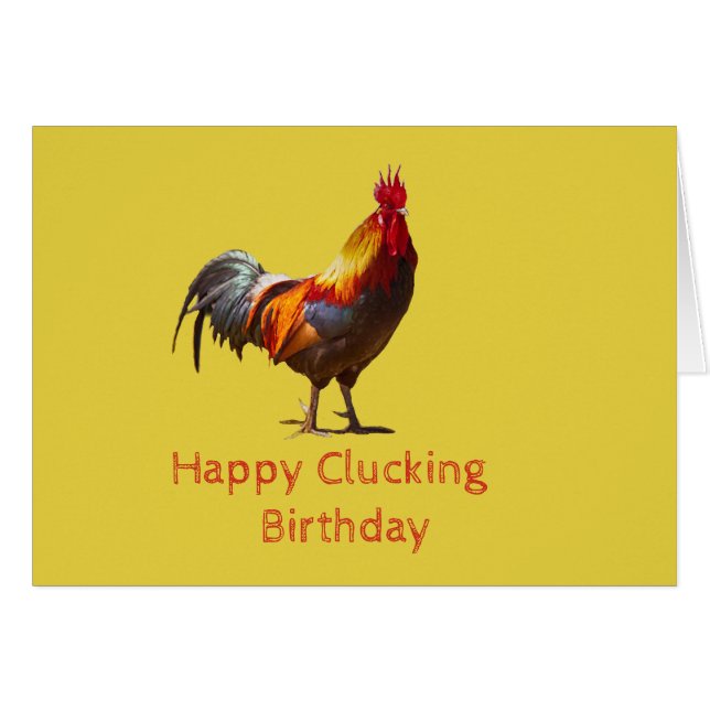 Funny Chicken Birthday (Voorkant Horizontaal)
