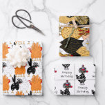 Funny Chicken Birthday Inpakpapier Vel<br><div class="desc">Handgetekende achtertuin kippengrafiek Happy Birthday cadeauomslag. Oranje,  Poolse en gekke kippen.</div>
