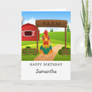 Funny Chicken Birthday Kaart