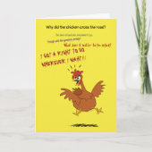 Funny Chicken Birthday wil boer Angry Kaart (Voorkant)