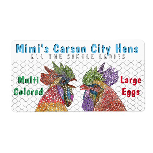 Funny Chicken Boerderij Fresh Eggs Stickers (Voorkant)