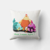 Funny Chicken Boerderij Sierkussen - aangepaste te (Achterkant)