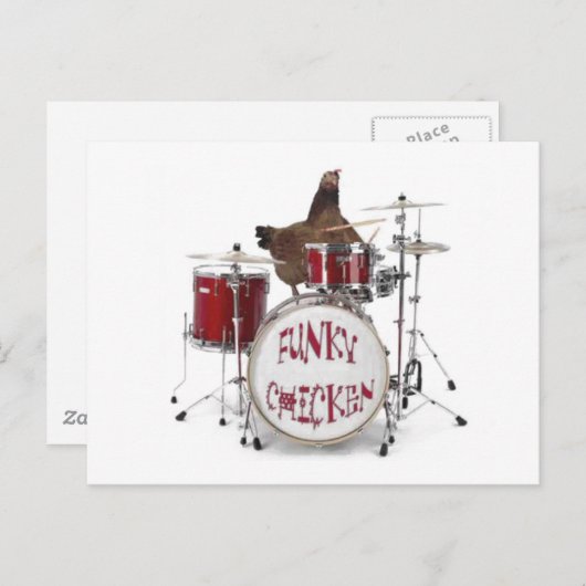 Funny Chicken Briefkaart (Voorkant / Achterkant)