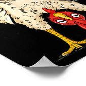 Funny Chicken Butt F-caw-f Rooster Country Farm He Poster (Hoek)