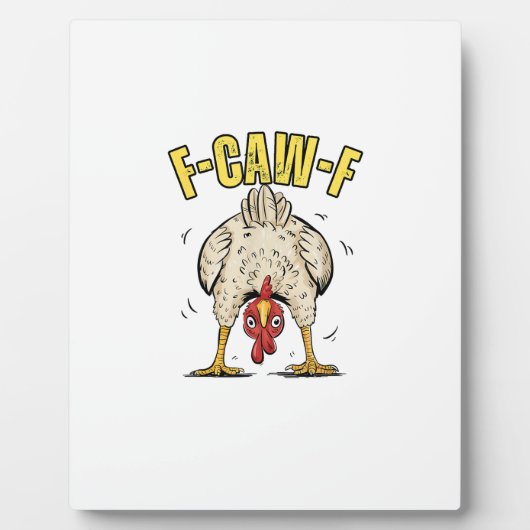 Funny Chicken Butt F-Caw-F Rooster Country Hen Chi Fotoplaat (Voorkant)