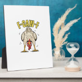 Funny Chicken Butt F-Caw-F Rooster Country Hen Chi Fotoplaat (Zijkant)