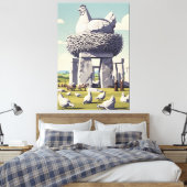 Funny chicken canvas afdruk (Insitu (Slaapkamer))