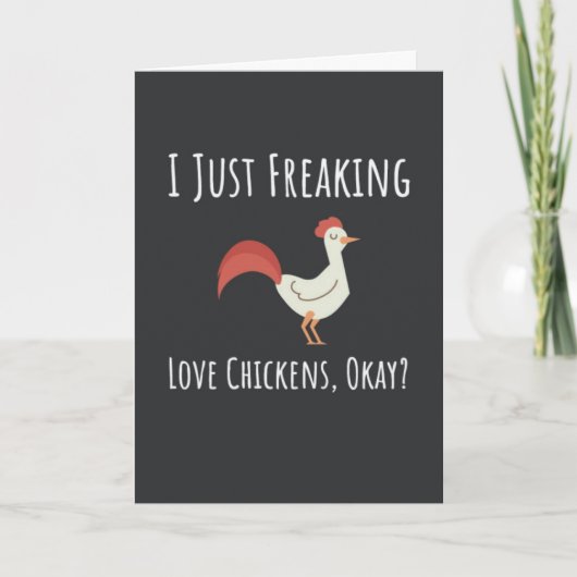 Funny Chicken Cards Humor Humorous Joke Animals Kaart (Voorkant)