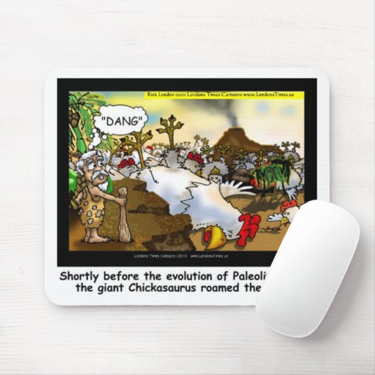 Funny Chicken (Chickasaurus) T - shirts Mokken Kaa Muismat (Met muis)