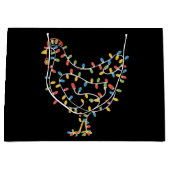 Funny Chicken Christmas Holiday Farmer Farm Groot Cadeauzakje (Voorkant)