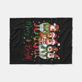 Funny Chicken Christmas Lights Boerderij Animal Sc Fleece Deken (Voorkant (Horizontaal))