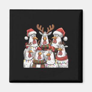 Funny Chicken Christmas Lights Boerderij Animal Sc Magneet