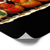 Funny Chicken Christmas Lights Farm Animal Cute Xm Poster (Hoek)