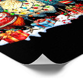 Funny Chicken Christmas Lights Farm Animal Cute Xm Poster (Hoek)