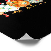 Funny Chicken Christmas Lights Farm Animal Xmas Ho Poster (Hoek)