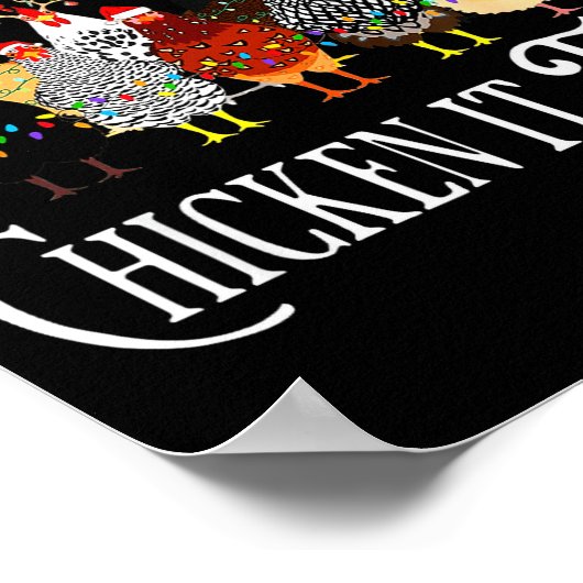 Funny Chicken Christmas, Making A List Chicken It  Poster (Hoek)