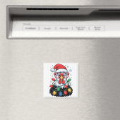 Funny Chicken Christmas Tree Lights Santa Hat Xmas Magneet (Insitu (Vaatwasser))