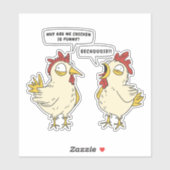 FUNNY CHICKEN CONVERSATION STICKER (Vel)