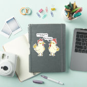 FUNNY CHICKEN CONVERSATION STICKER (iPad Cover)