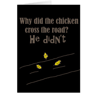 Funny Chicken Crossing Road Cartoon