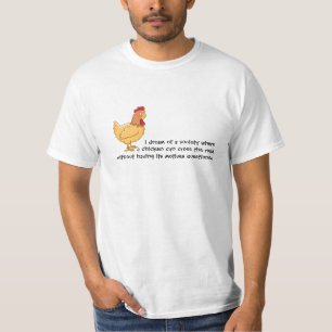 Funny Chicken Crossing Road T-Shirt