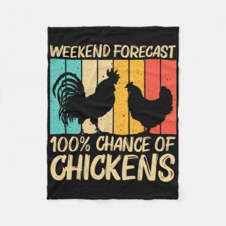Funny Chicken Design For Men Women Farm Farmer Chi Fleece Deken