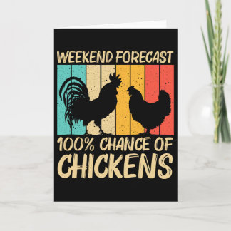 Funny Chicken Design For Men Women Farm Farmer Chi Kaart