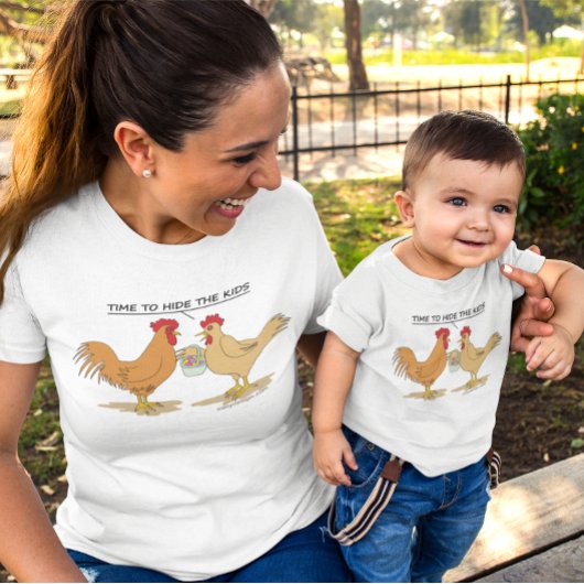 Funny Chicken Easter Hunt Cartoon Light T-shirt