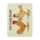 Funny Chicken Easter Hunt Cartoon Magneet (Verticaal)