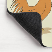 Funny Chicken Easter Hunt Cartoon Muismat (Hoek)