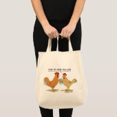 Funny Chicken Easter Hunt Grocery Tote Bag (Voorkant (product))