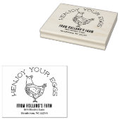Funny Chicken Egg Business Return Address Hen Rubberstempel (Gestempeld)