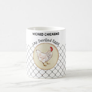 Funny Chicken Egg Novelty Rustic Shabby Farmhouse Koffiemok