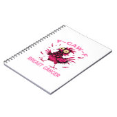 Funny Chicken F-Caw-F Breast Cancer Awareness Vint Notitieboek (Linkerzijde)